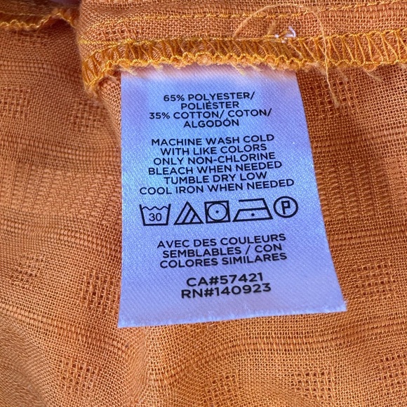 LOFT  Orange Blouse size med - Picture 7 of 7